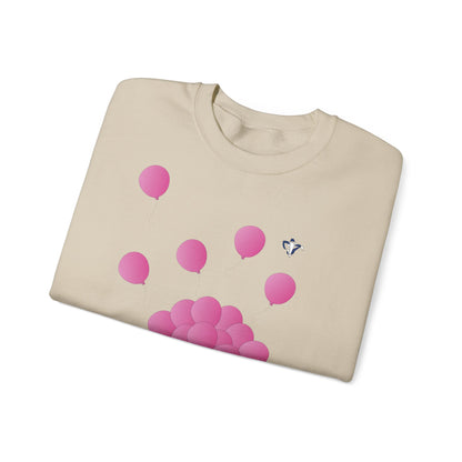 Sweatshirt adulte mixte Ballons roses (à personnalliser)