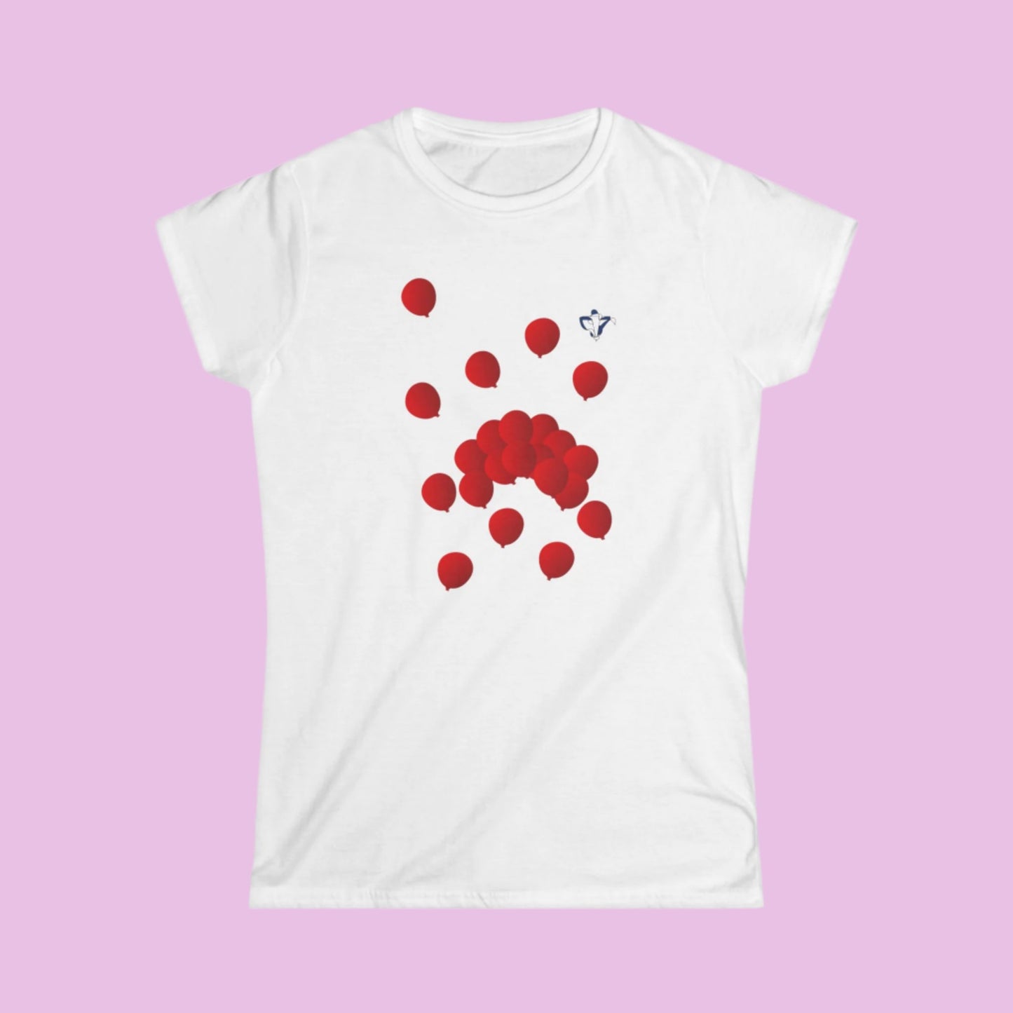 Tee-shirt femme Ballons rouges (à personnaliser)