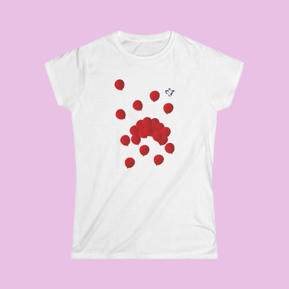 Tee-shirt femme Ballons rouges (à personnaliser)