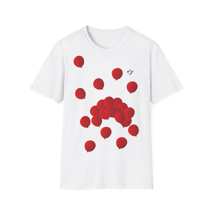 T-Shirt adulte mixte Ballons rouges Personnalisation FACE