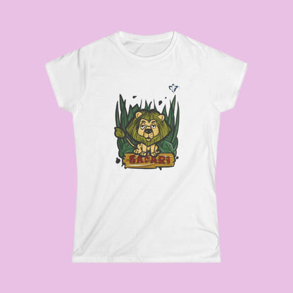 Tee-shirt femme Lion safari (à personnaliser)