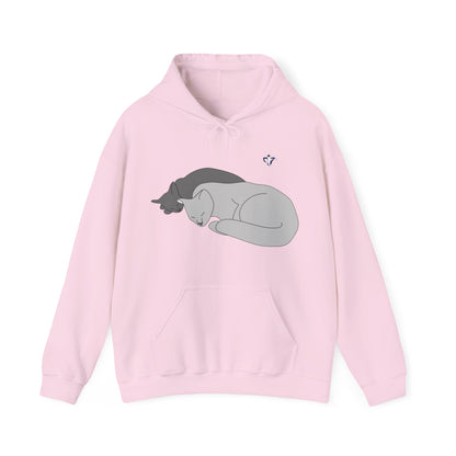 Sweatshirt à capuche adulte mixte Deux chats