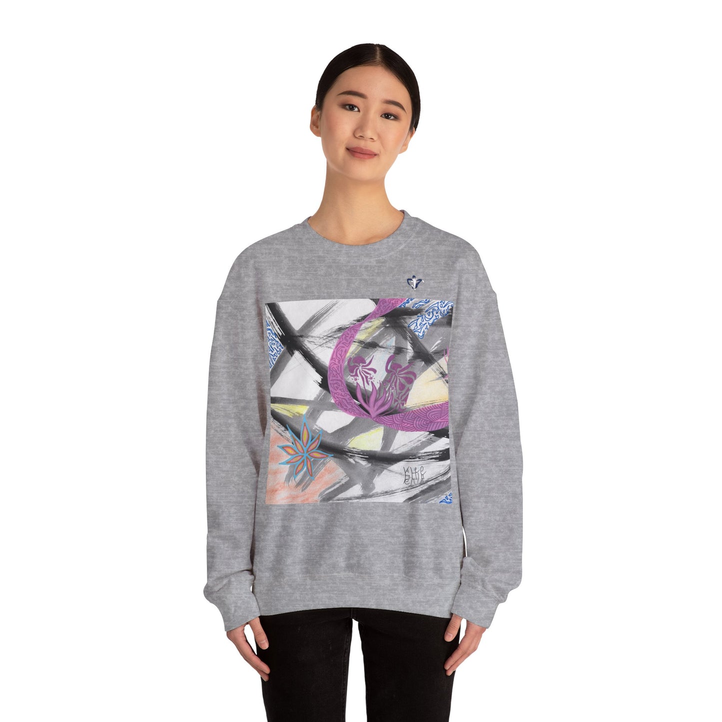 Sweatshirt adulte mixte Fleurs roses (à personnaliser)