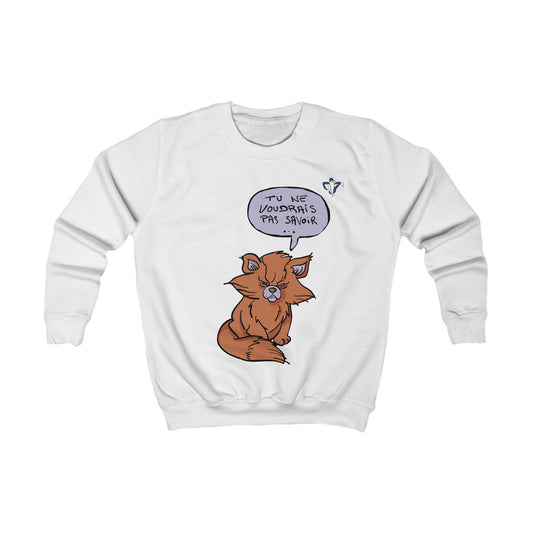 Sweatshirt enfant Chat roux (à personnaliser)