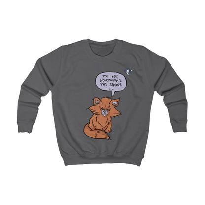 Sweatshirt enfant Chat roux (à personnaliser)