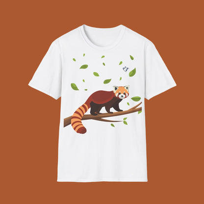 T-Shirt Adulte mixte Panda Roux Personnalisation face