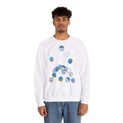 Mixed adult sweatshirt Sky balloons