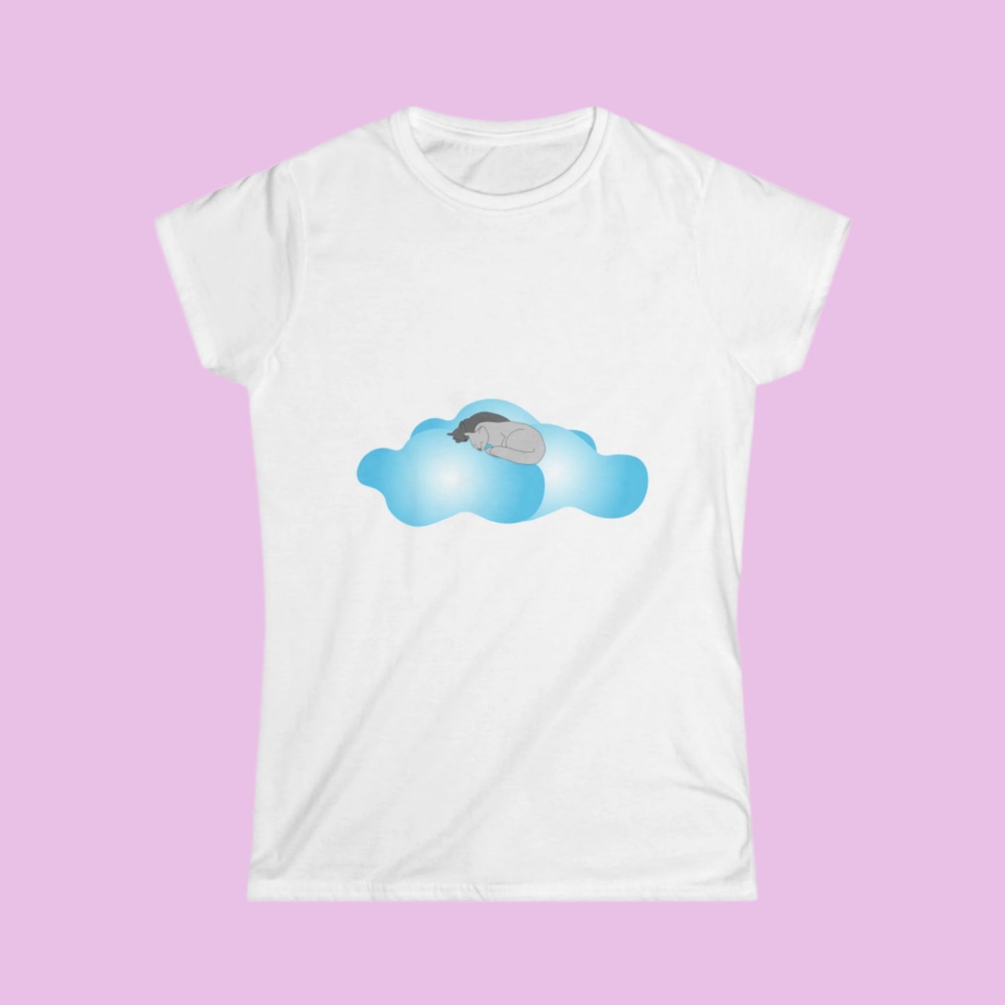 Tee-shirt femme Chats et nuages