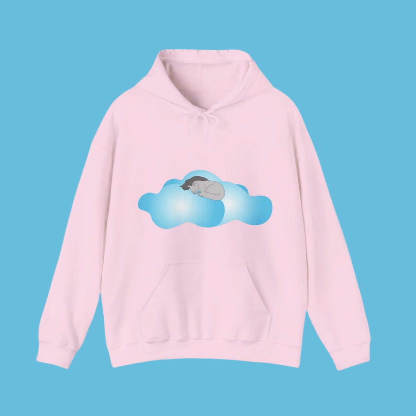 Sweatshirt à capuche adulte mixte Chats et nuages