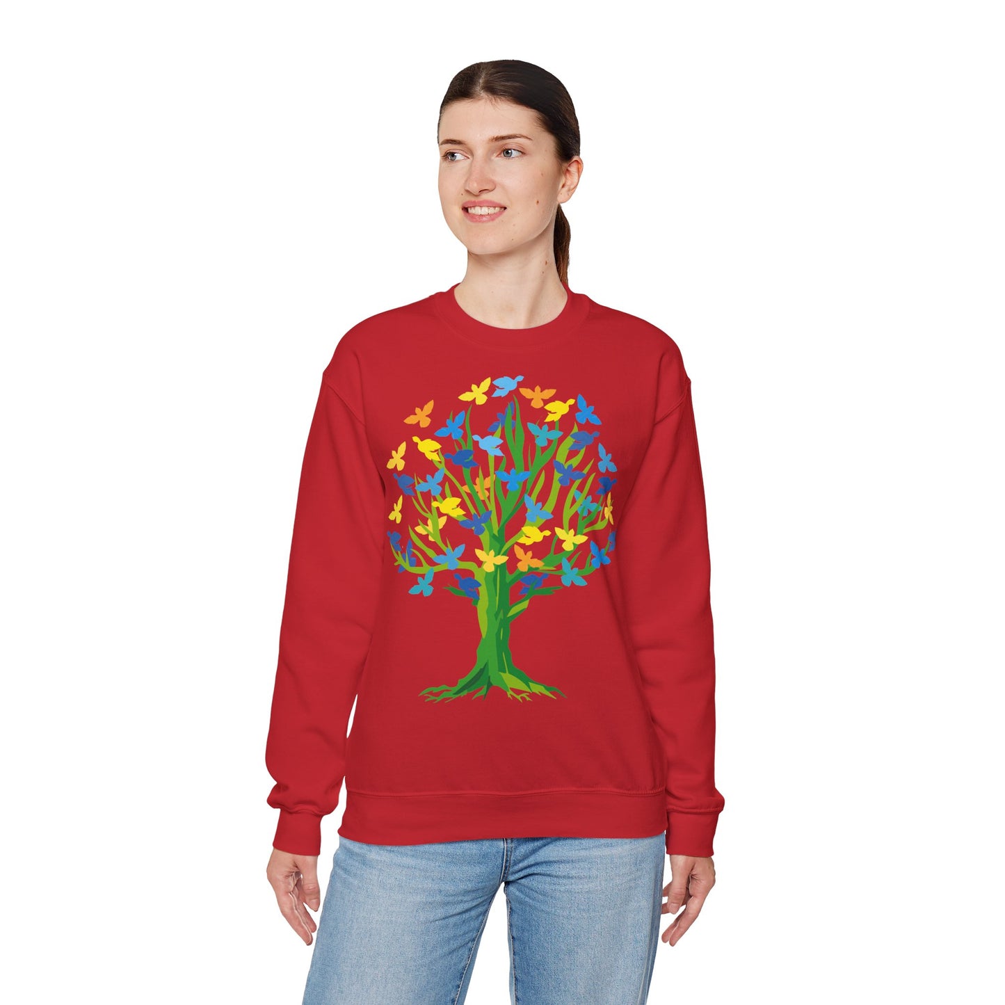 Sweatshirt adulte mixte Arbre aux oiseaux