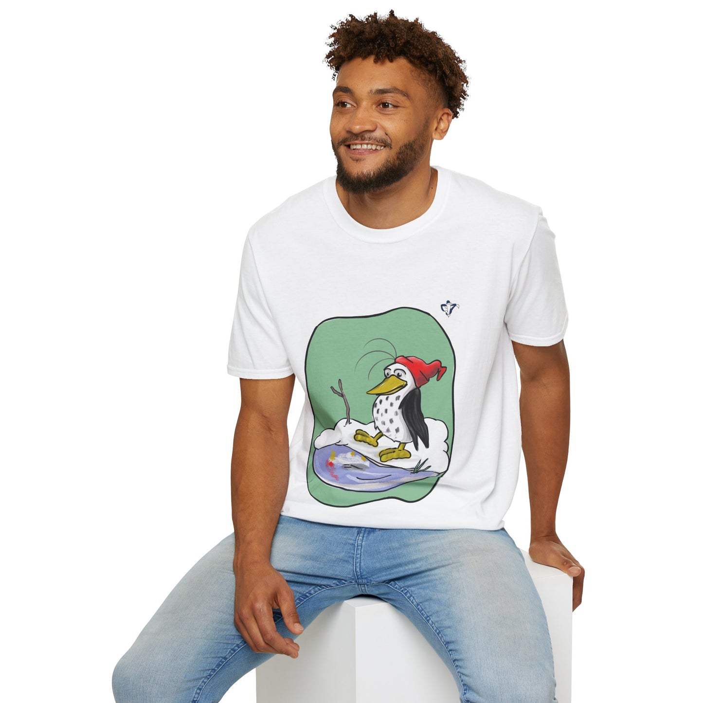 T-Shirt adulte mixte Pingouin glacé