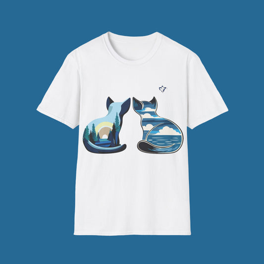 T-Shirt adulte mixte Chats et nature Personnalisation FACE