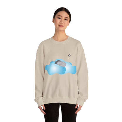 Sweatshirt adulte mixte Petits chats et nuages (à personnaliser)