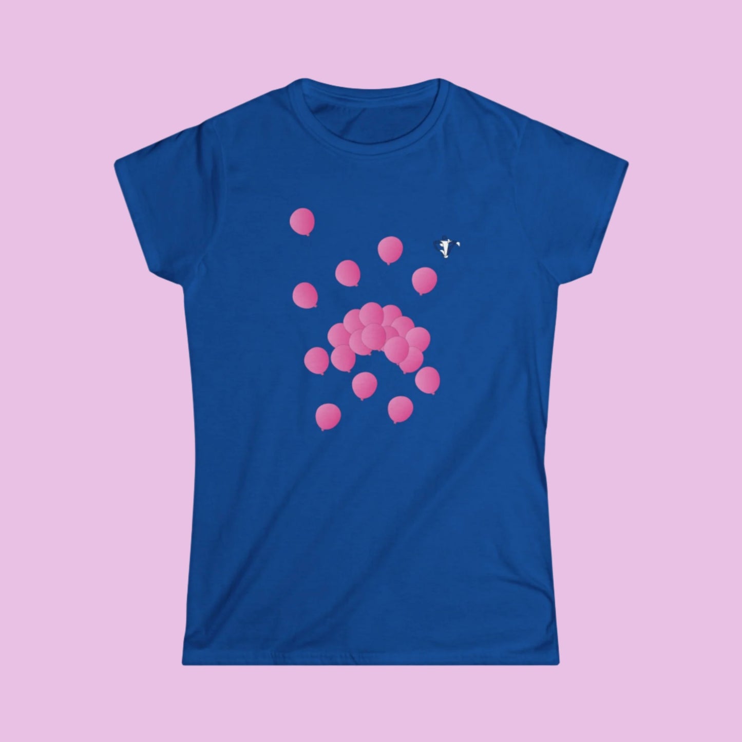 Tee-shirt femme Ballons roses (à personnaliser)