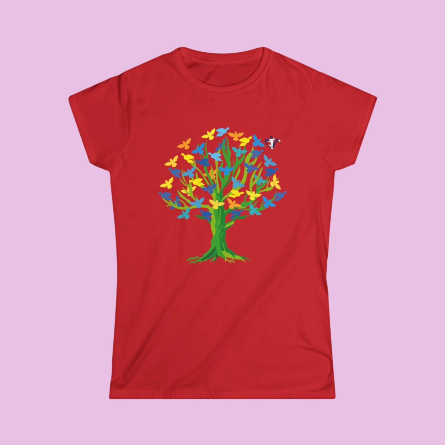 Tee-shirt femme Arbre aux oiseaux (à personnaliser)