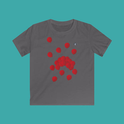 Red balloons children's t-shirt (to personalize)