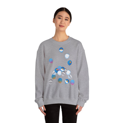 Mixed adult sweatshirt Sky balloons