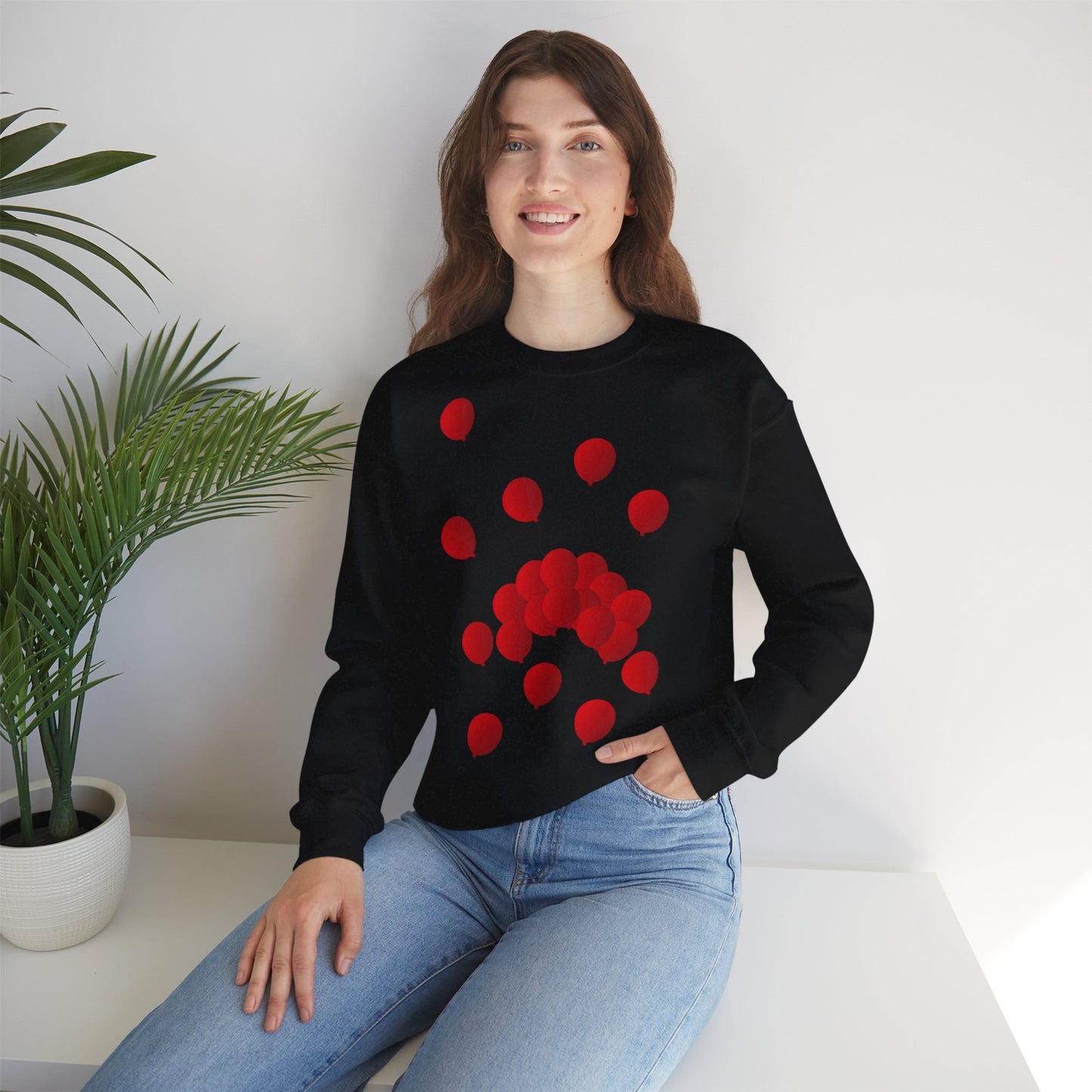 Sweatshirt adulte mixte Ballons rouges