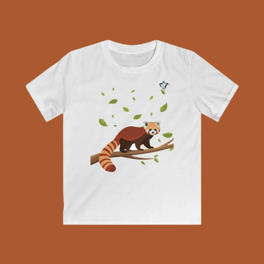Tee-shirt enfant Panda roux Personnalisation Face