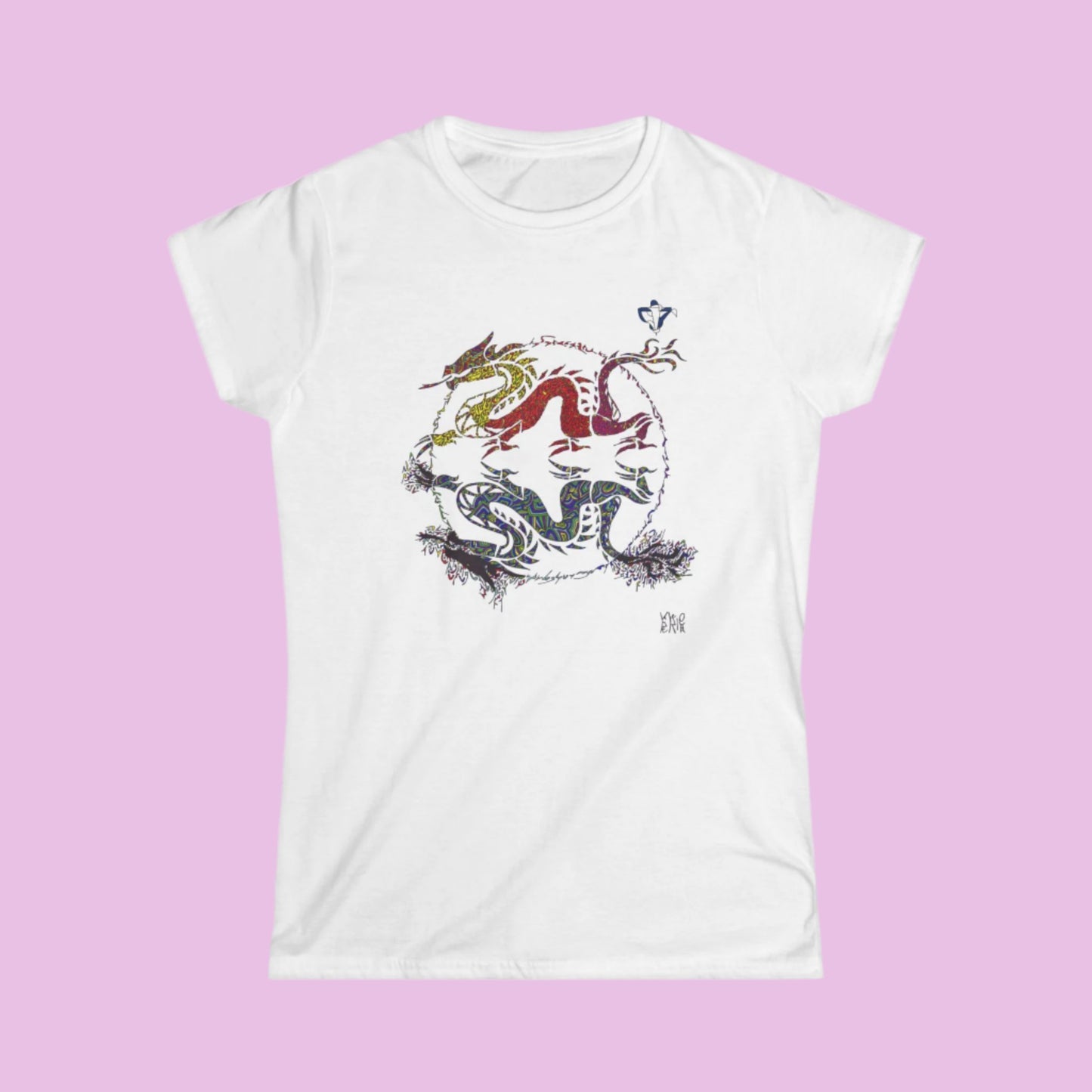 Tee-shirt femme Dragons miroir (à personnaliser)