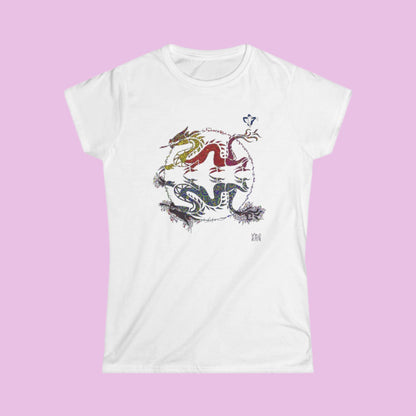 Tee-shirt femme Dragons miroir (à personnaliser)