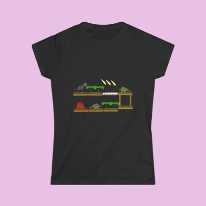 Tee-shirt femme dinosaures