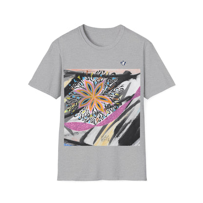 T-Shirt adulte mixte Fleur multicolore (à personnaliser)