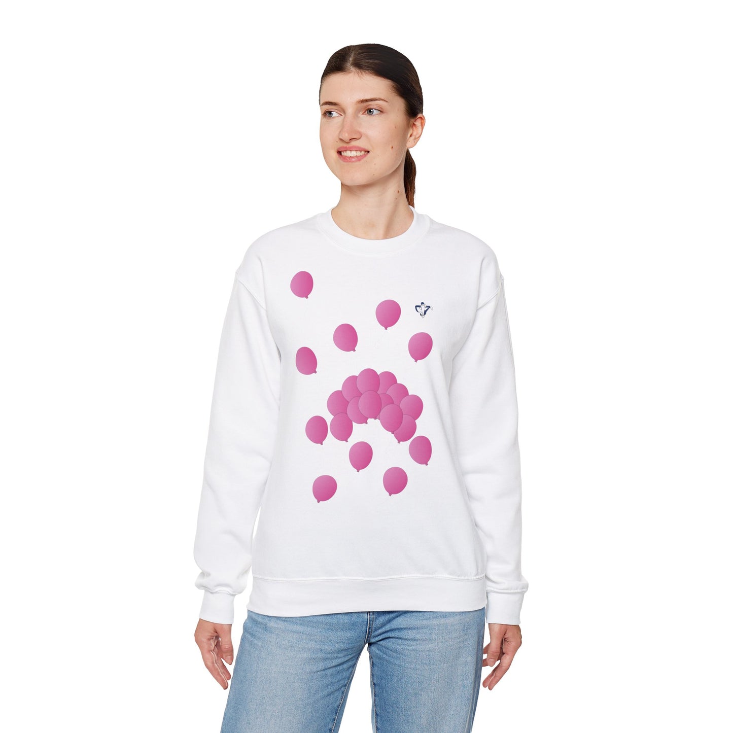 Sweatshirt adulte mixte Ballons roses (à personnalliser)