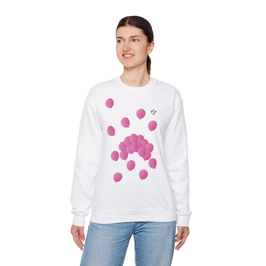 Sweatshirt adulte mixte Ballons roses (à personnalliser)