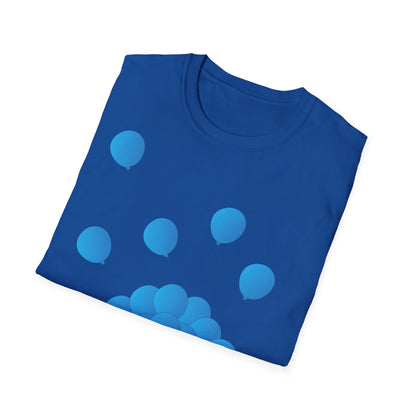 T-Shirt adulte mixte ballons bleus