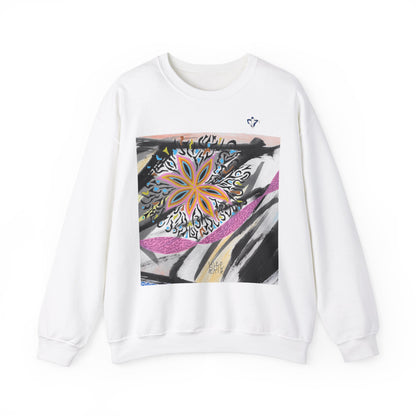 Sweatshirt adulte mixte Fleur multicolore (à personnaliser)