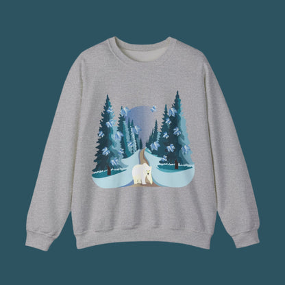 Sweatshirt adulte mixte ours blanc