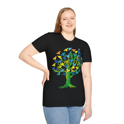 T-Shirt adulte mixte Arbre aux oiseaux (à personnaliser)