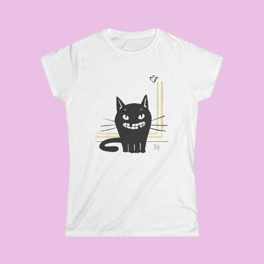 Tee-shirt femme Chat édenté (à personnaliser)