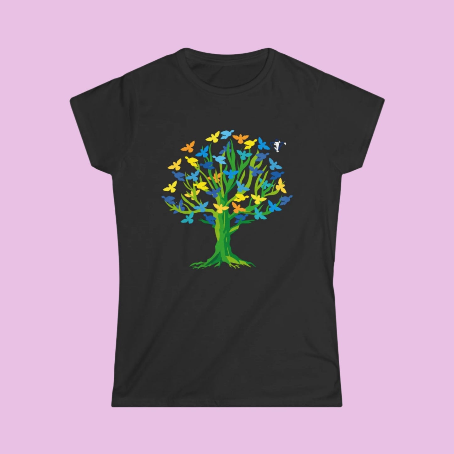 Tee-shirt femme Arbre aux oiseaux (à personnaliser)