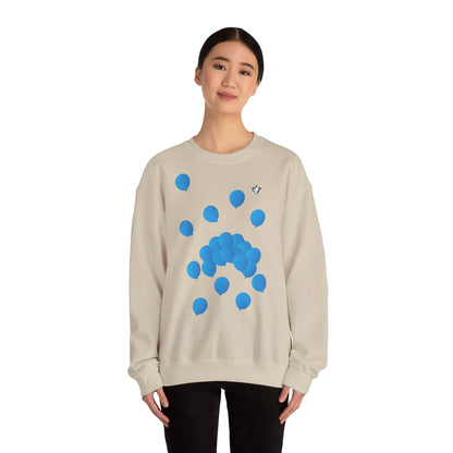 Sweatshirt adulte mixte Ballons bleus (à personnaliser)