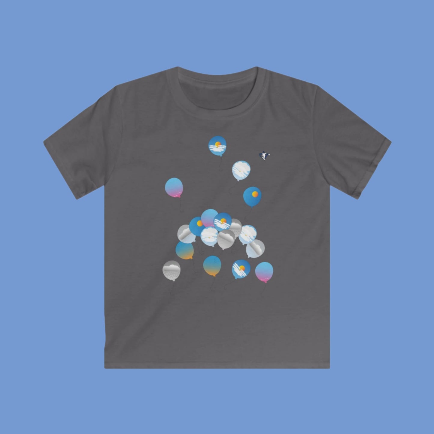 Tee-shirt enfant Ballons ciel (à personnaliser)