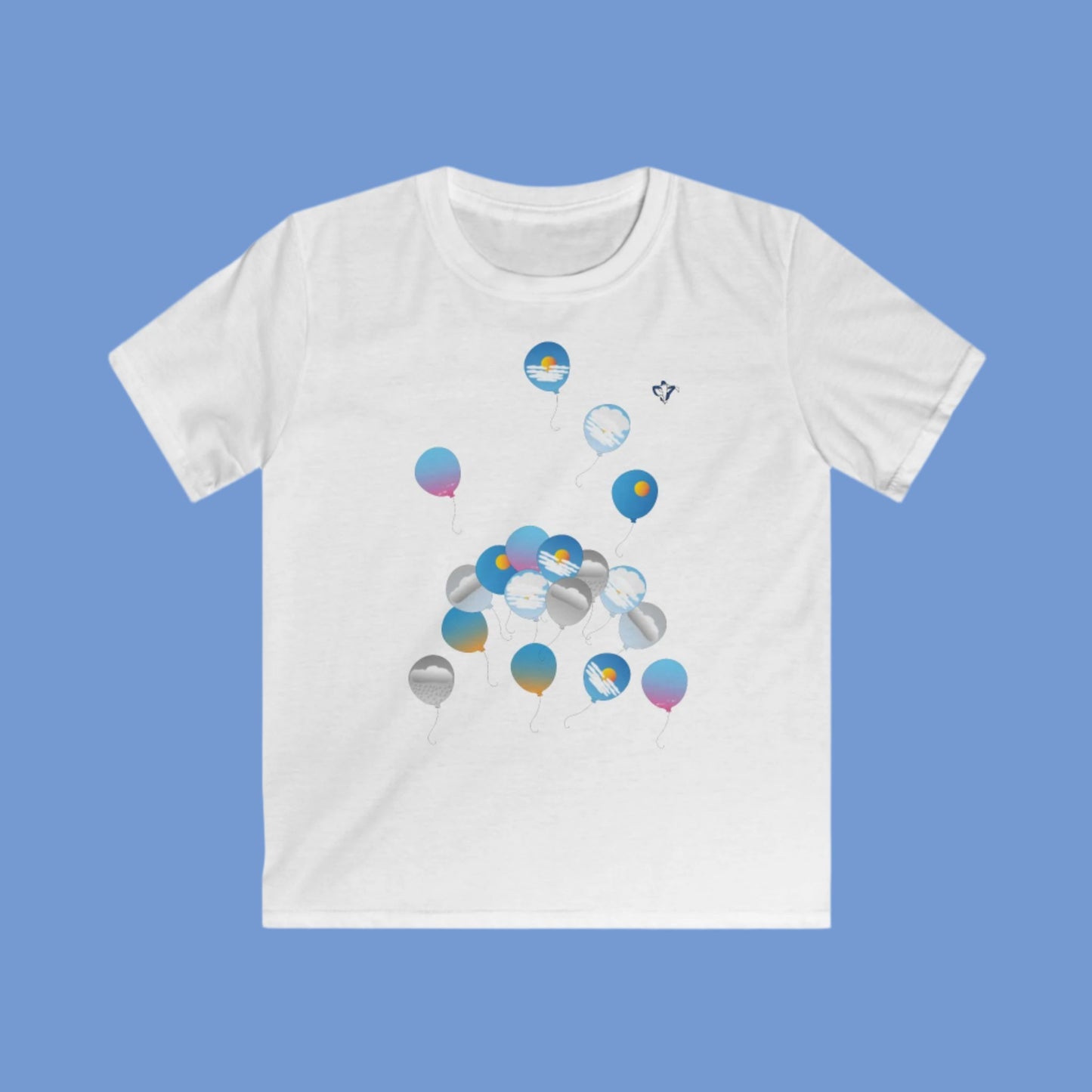 Tee-shirt enfant Ballons ciel (à personnaliser)