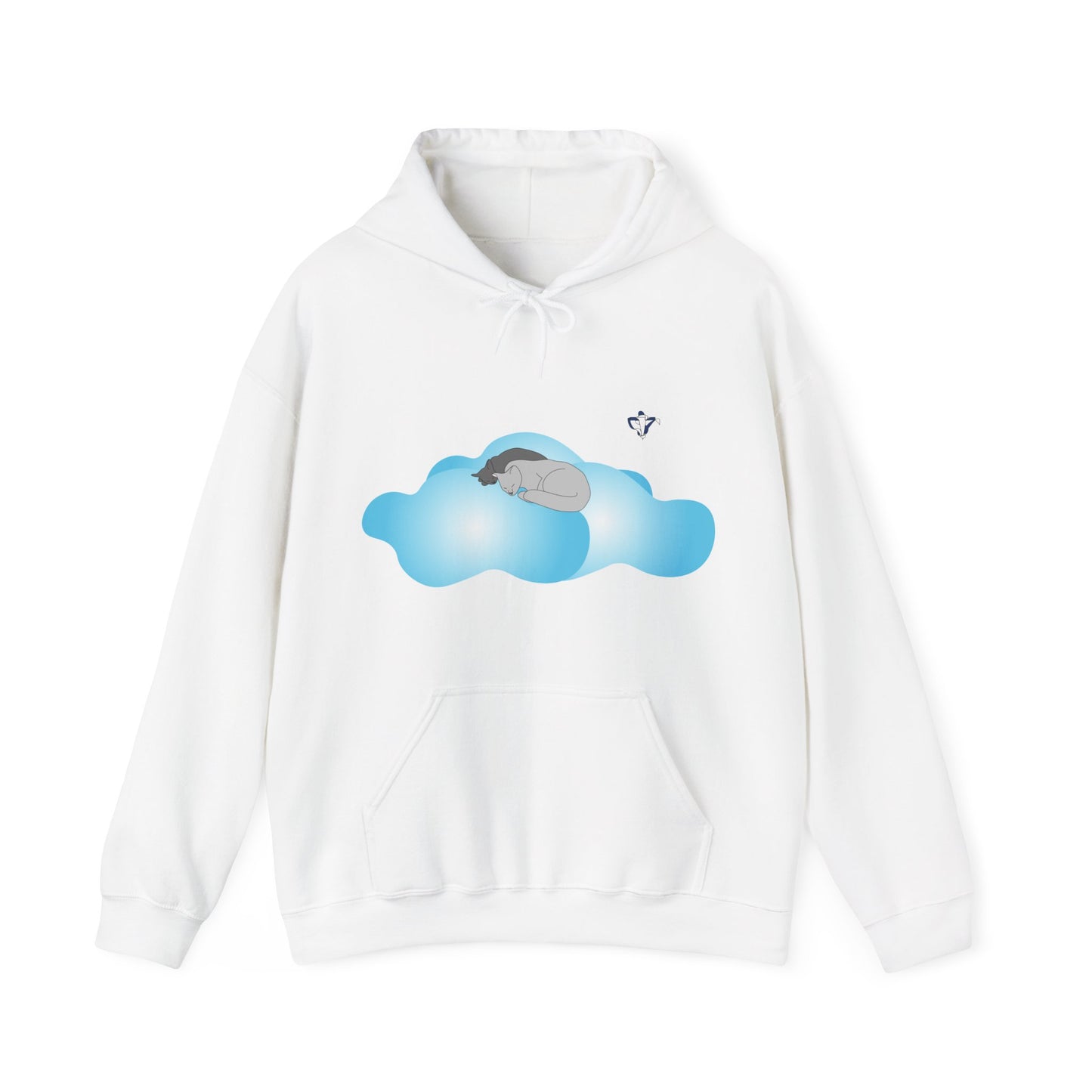 Sweatshirt à capuche adulte mixte Chats et nuages