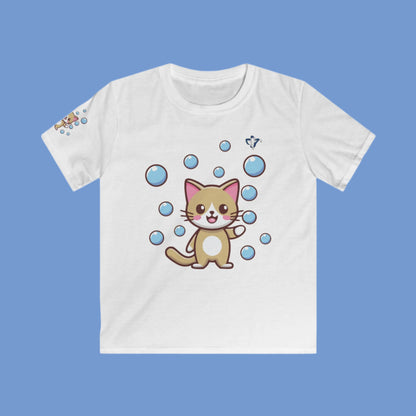 T-Shirt enfant Le chat et la mer Personnalisation FACE et MANCHE