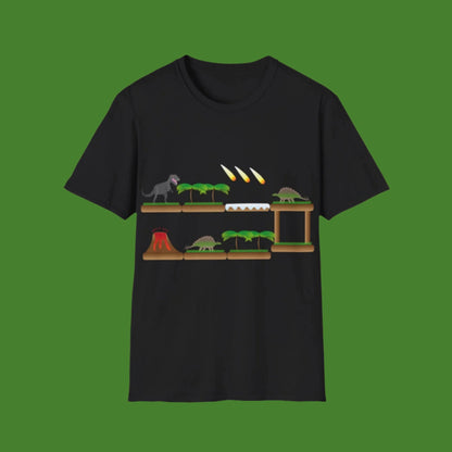 T-Shirt adulte mixte Plateforme des dinosaures