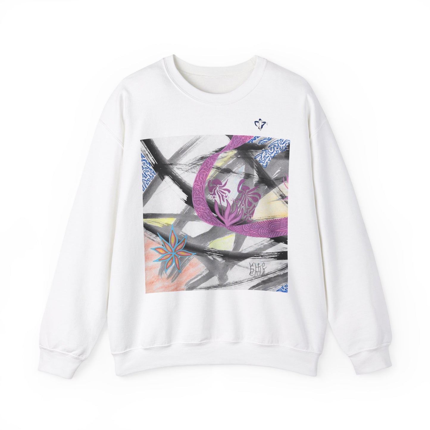 Sweatshirt adulte mixte Fleurs roses (à personnaliser)