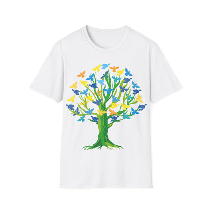 T-Shirt adulte mixte Arbre aux oiseaux