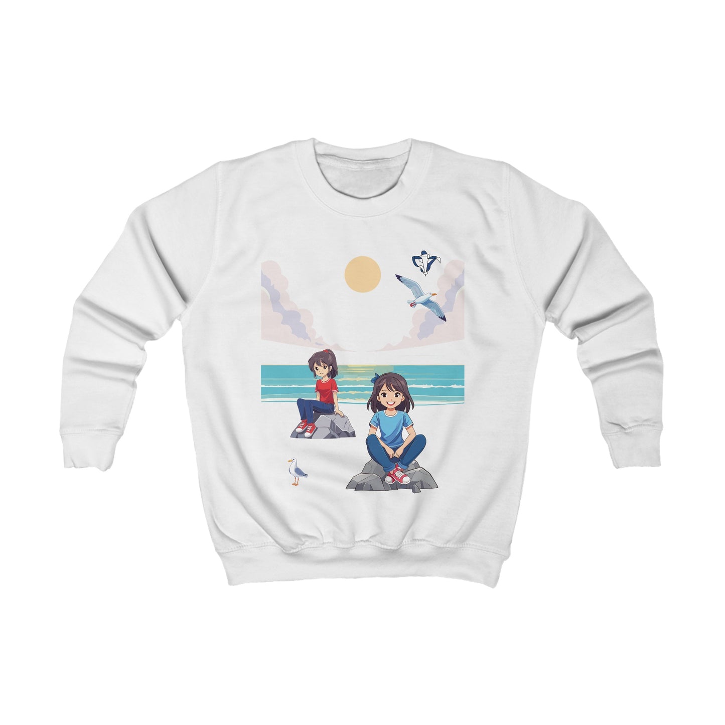 Sweatshirt enfant Humeurs à la plage (à personnaliser)