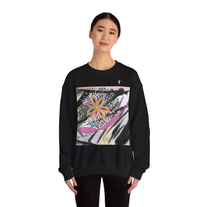 Sweatshirt adulte mixte Fleur multicolore (à personnaliser)