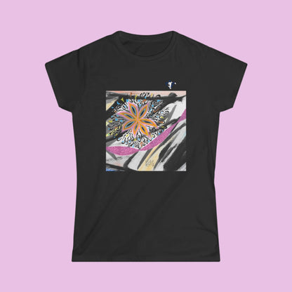 Tee-shirt femme Fleur multicolore (à personnaliser)