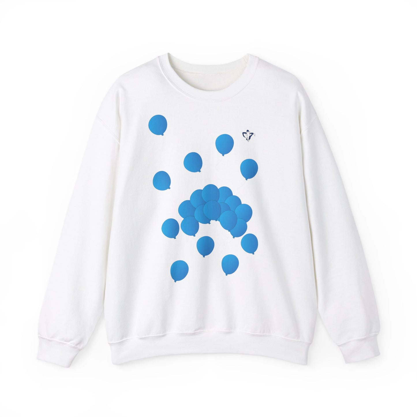 Sweatshirt adulte mixte Ballons bleus (à personnaliser)