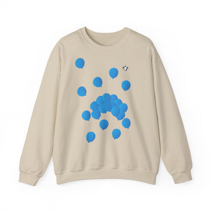 Sweatshirt adulte mixte Ballons bleus (à personnaliser)