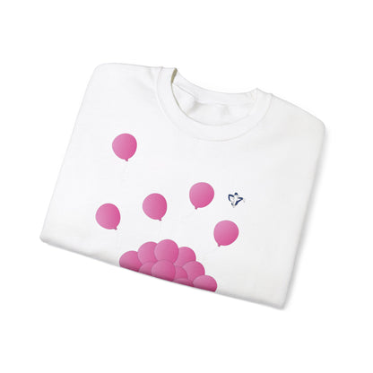 Sweatshirt adulte mixte Ballons roses (à personnalliser)