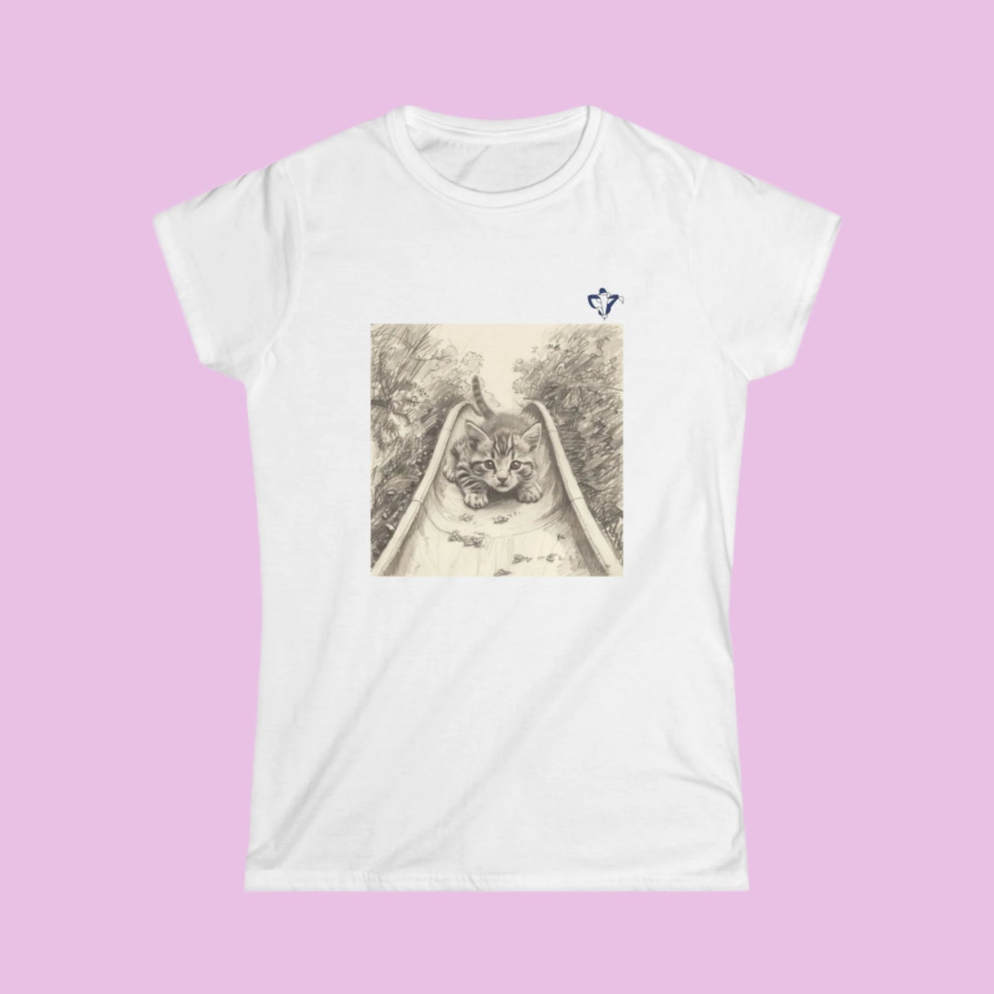 Tee-shirt femme Petit chat (à personnaliser)